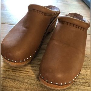 Troentorp Swedish Clogs - Leather Size 36 Very Good Condition